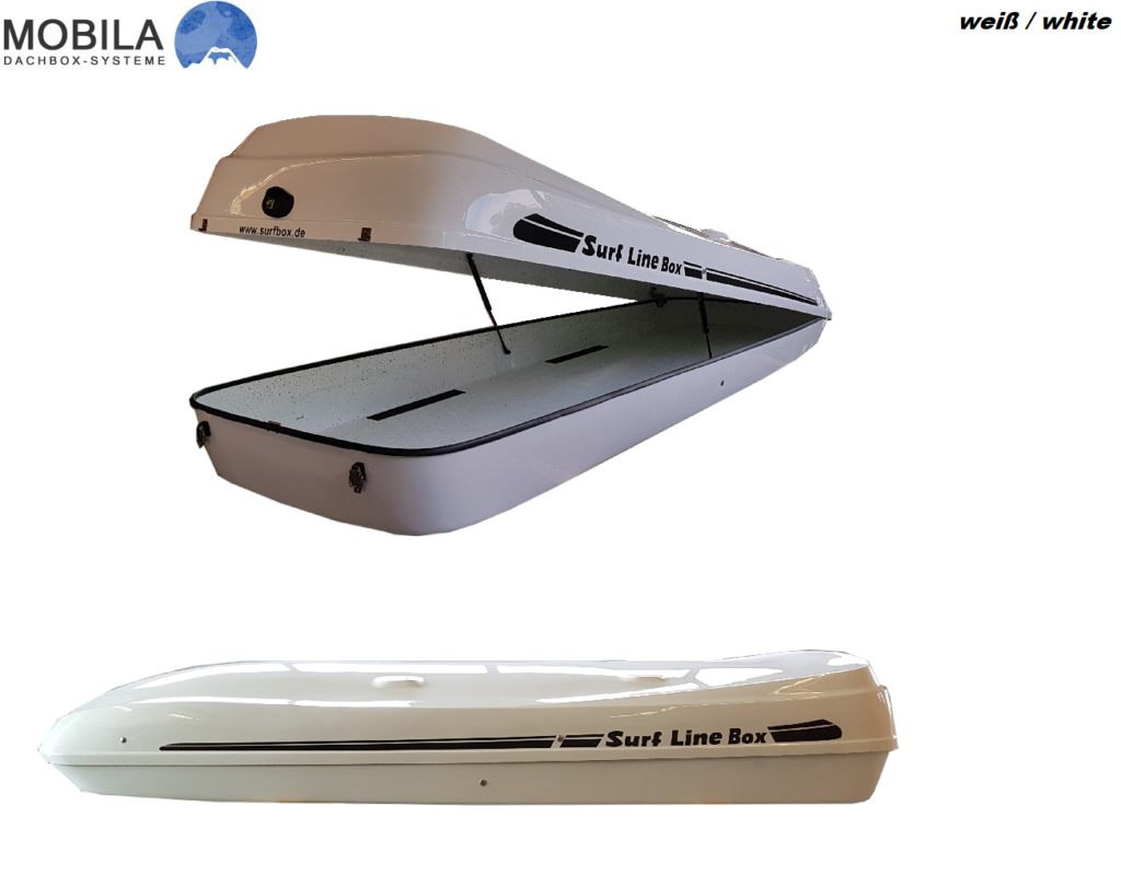 BigMalibu roof box with surfboard rack Premium roof box made of GRP