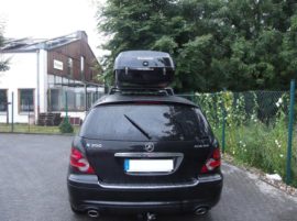 Mercedes R-Klasse Dachboxen Mercedes Benz BIG MALIBU XL mit Surfbretthalter