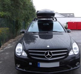 Mercedes R-Klasse Dachboxen Mercedes Benz BIG MALIBU XL mit Surfbretthalter